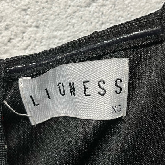 Lioness Dress Brooklyn Black Red Floral Print Fit & Flare Mini Corset Size XS - Picture 5 of 9